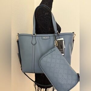 Nine West Sophisticated Blue Tote and Pouch
